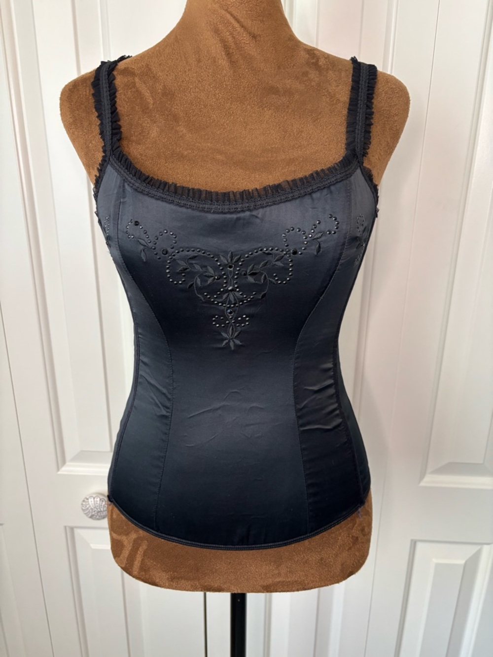 Victorias Secret Sexy Little Things Black Embellished Satin Bustier Top, Small - Picture 6 of 11